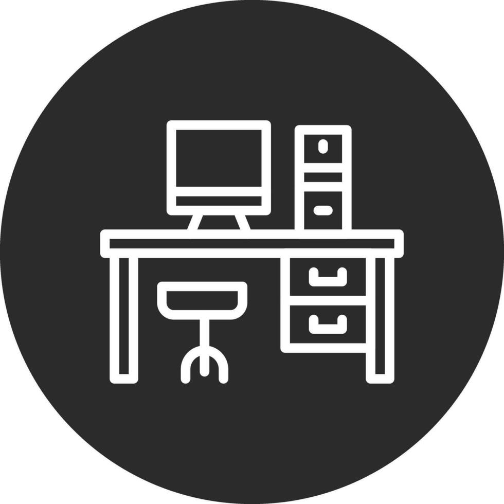 Computer Table Vector Icon