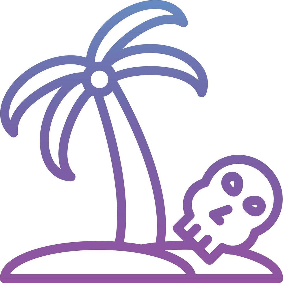 Skull Island Vector Icon