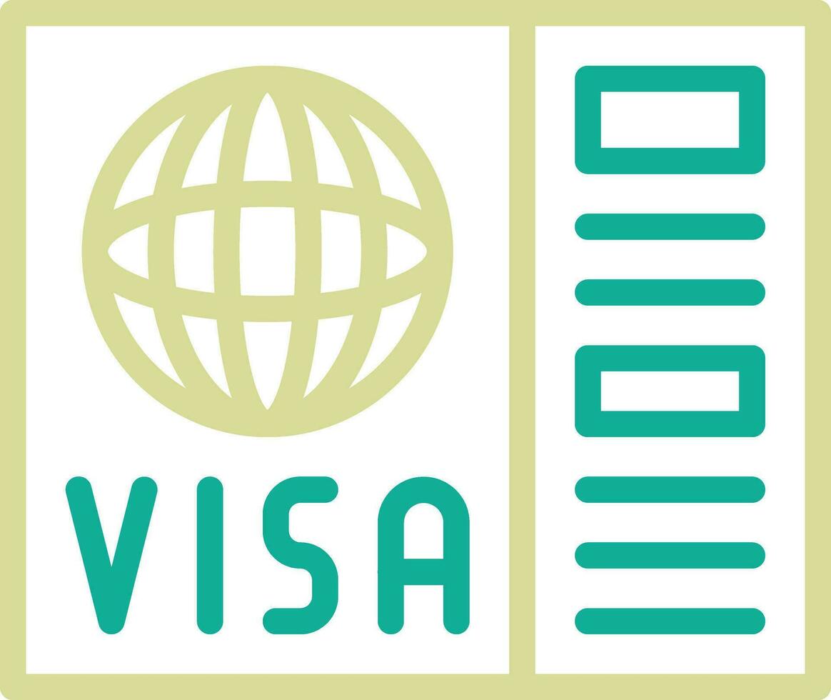 icono de vector de visa