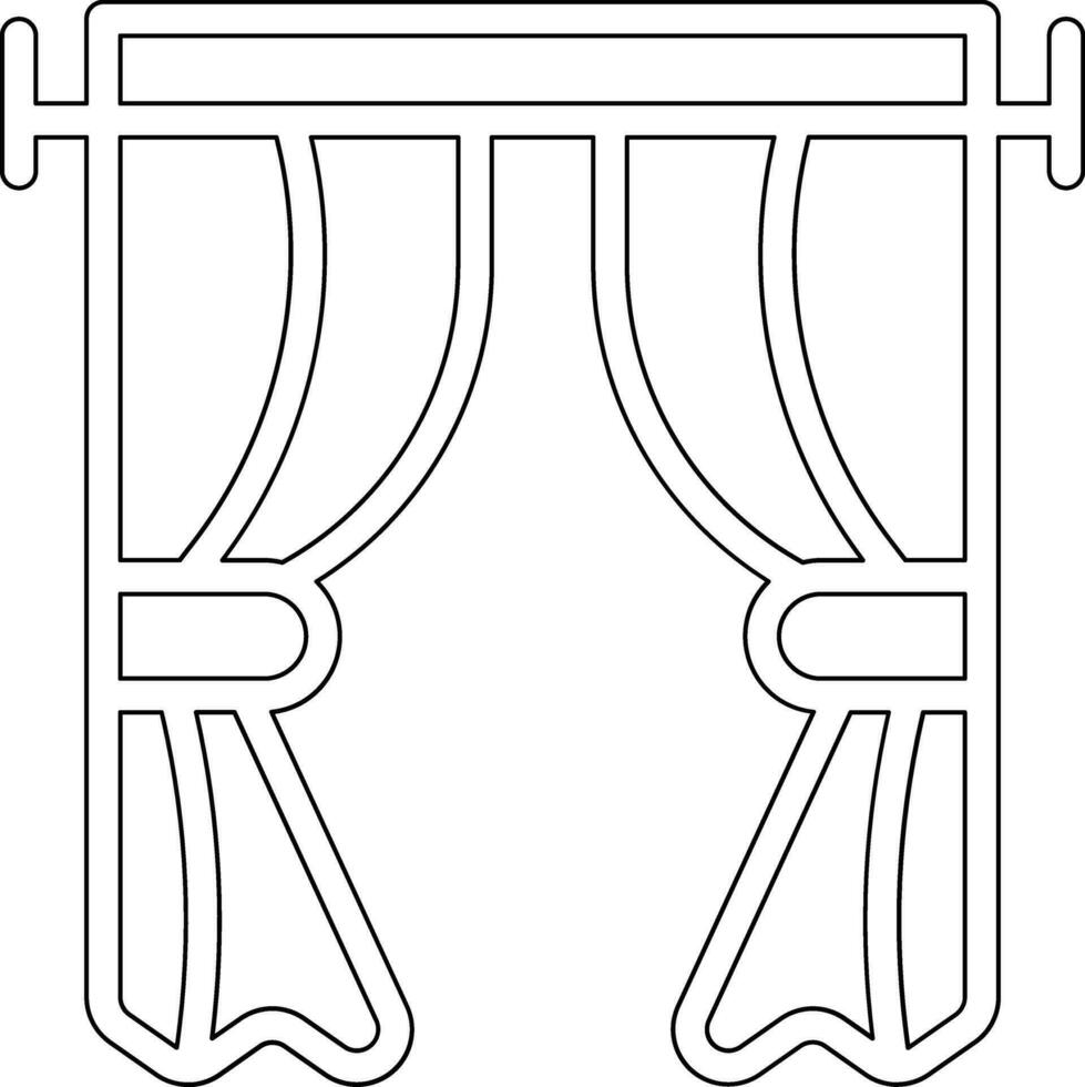 Curtains Vector Icon