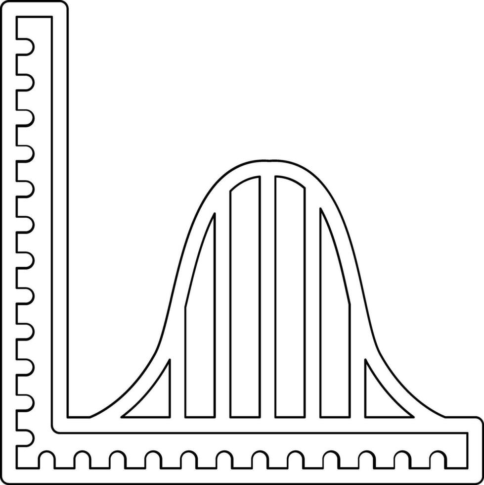 icono de vector de gráfico en forma de campana