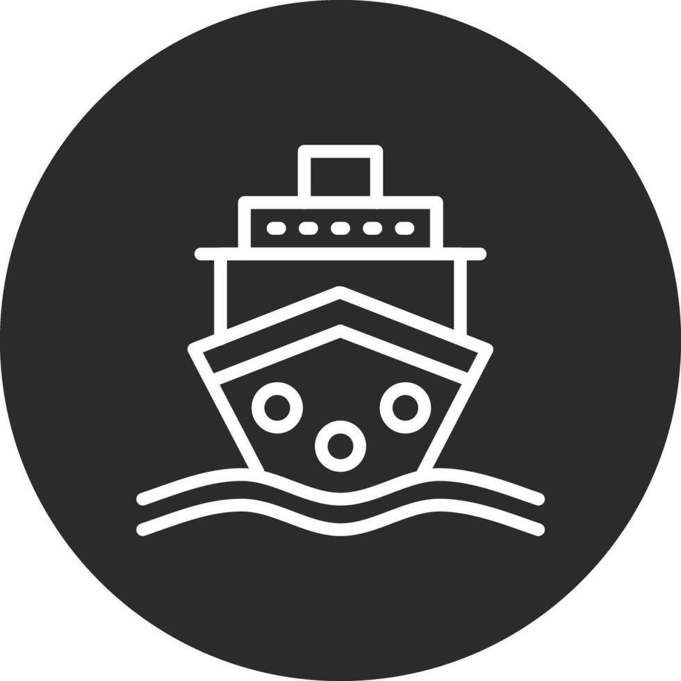 icono de vector de barco