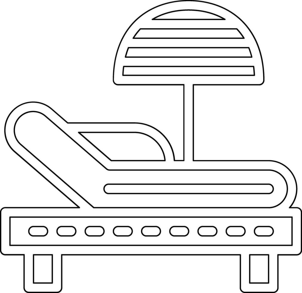 Sunbed Vector Icon