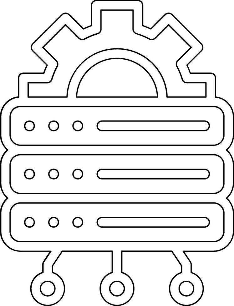 base de datos ajustes vector icono