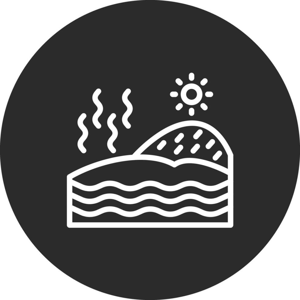 Hot Spring Landscape Vector Icon