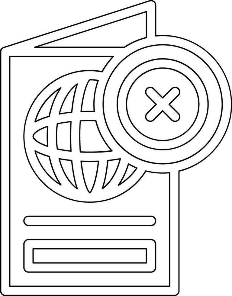 Passport Rejected Vector Icon