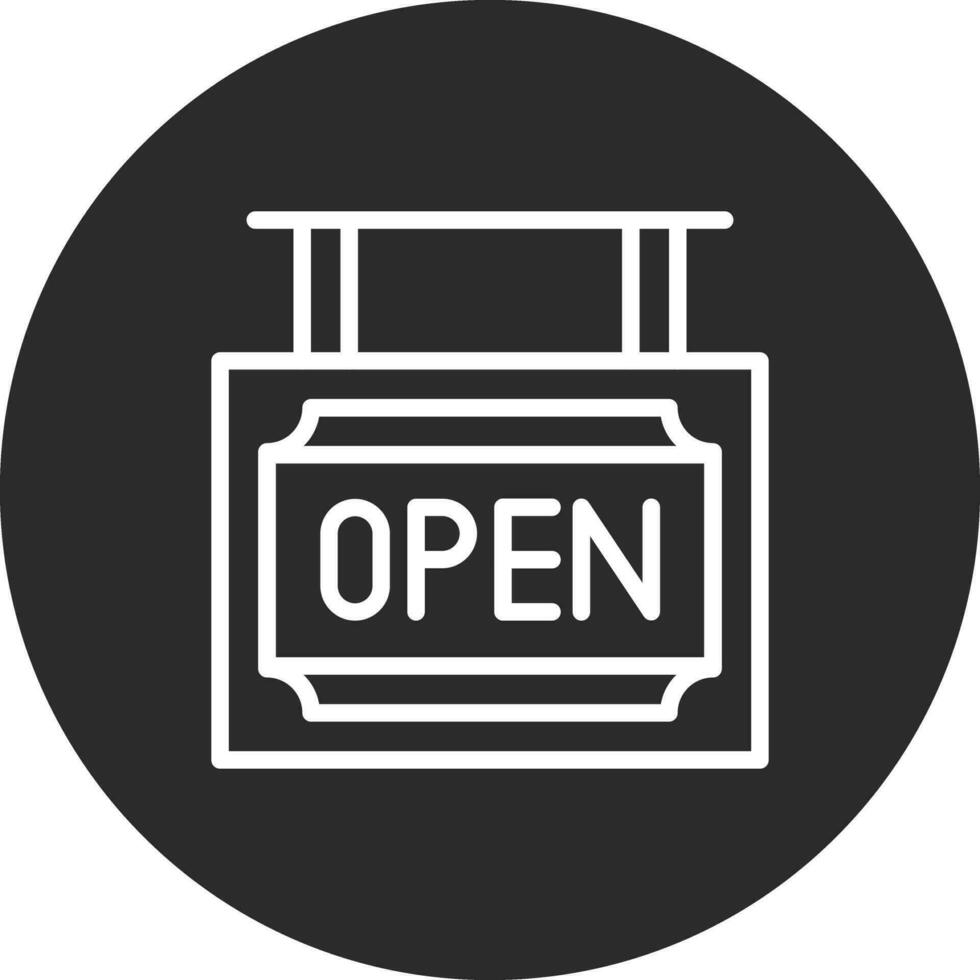 icono de vector abierto de tienda