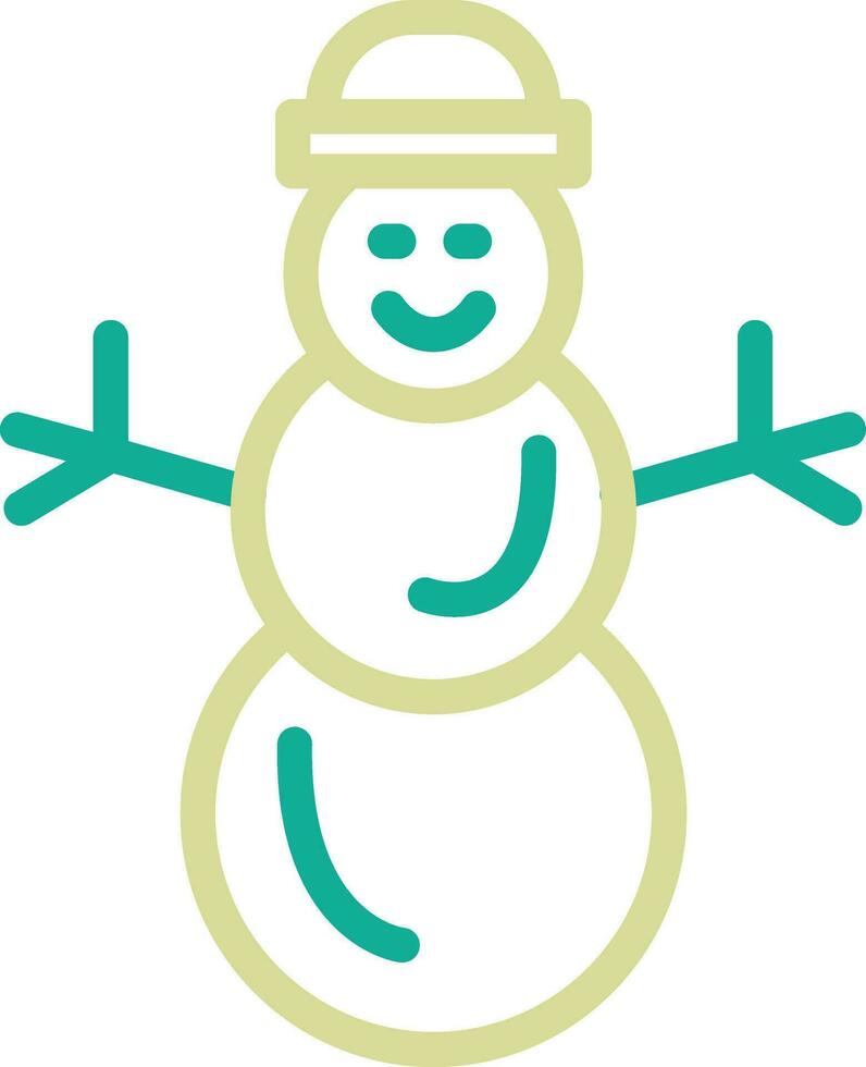 icono de vector de muñeco de nieve