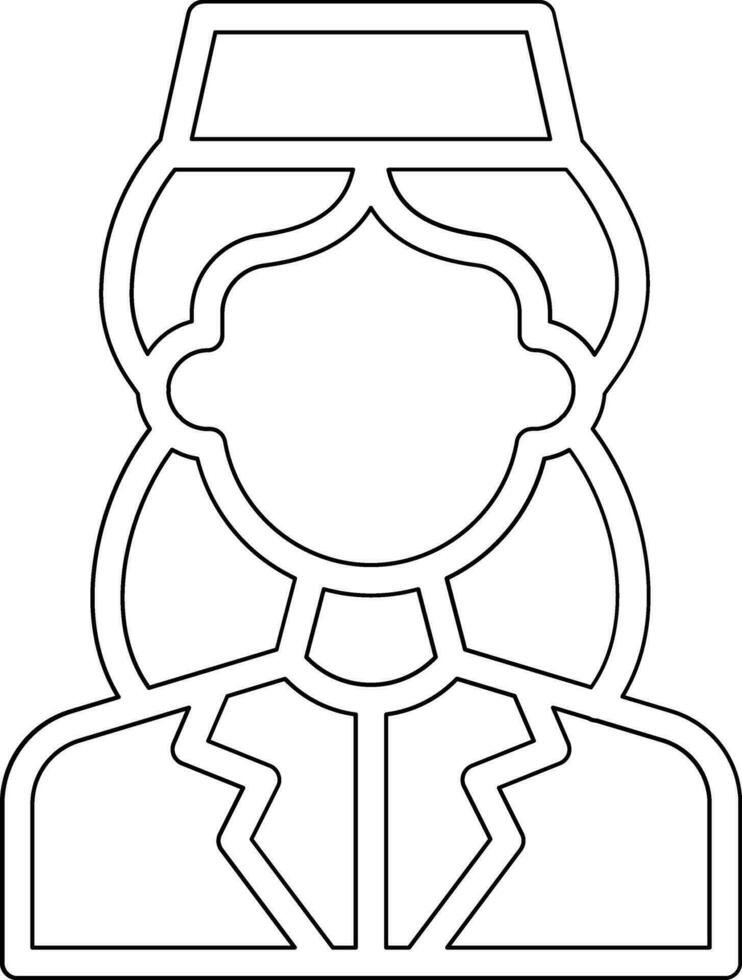 Flight Attendant Vector Icon