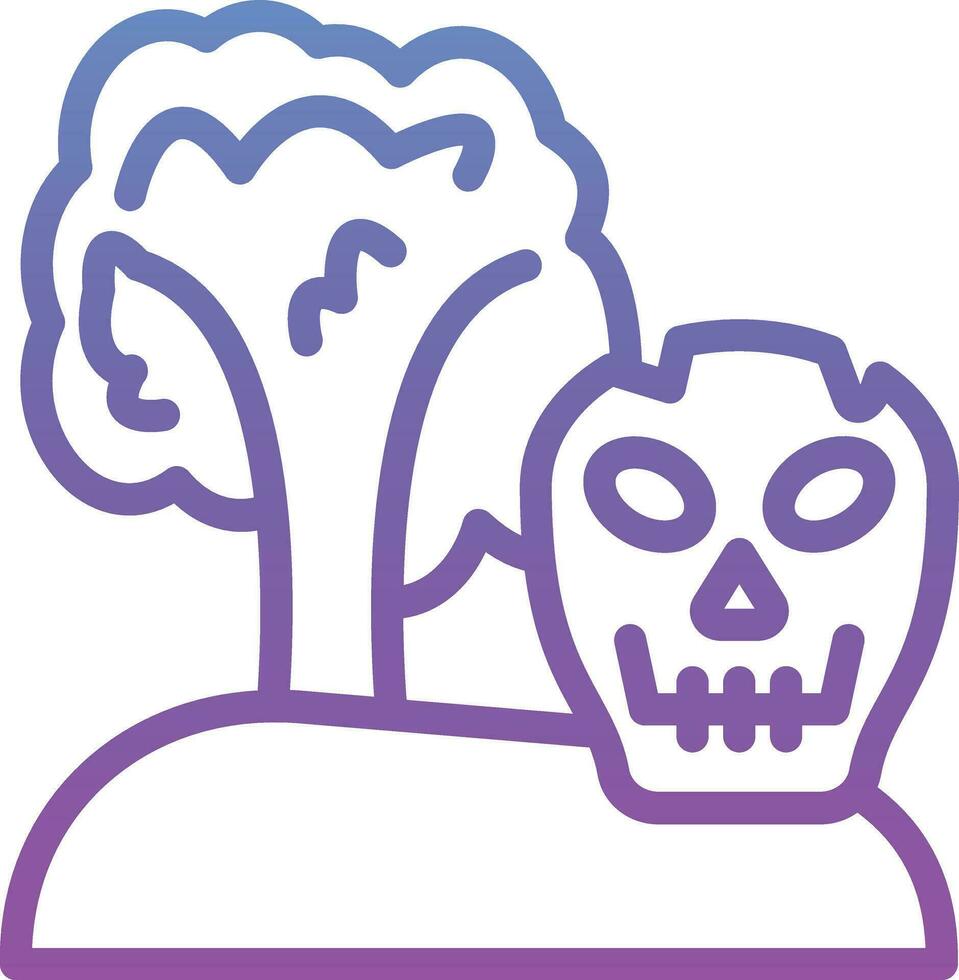 Skull Island Vector Icon