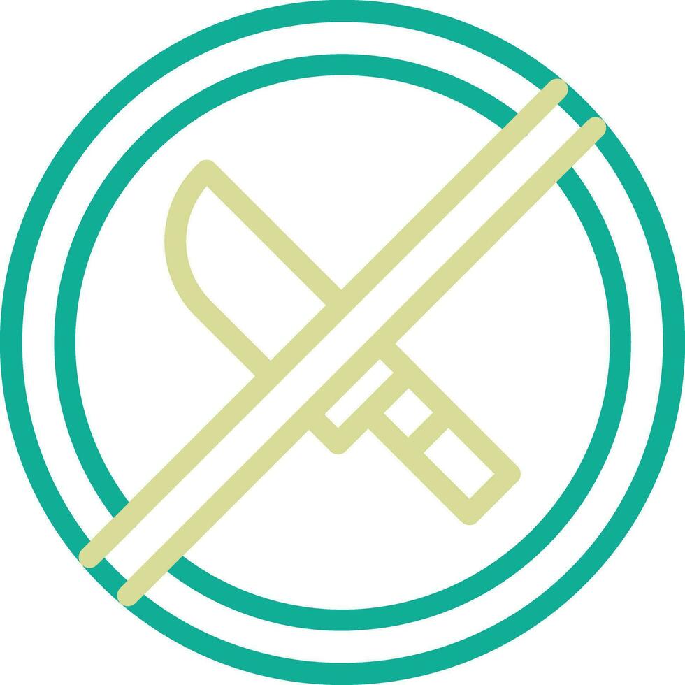 No Weapons Vector Icon