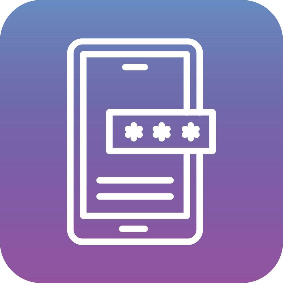 Mobile Password Vector Icon