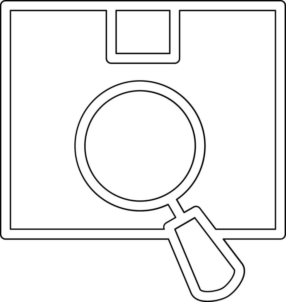 paquete buscar vector icono