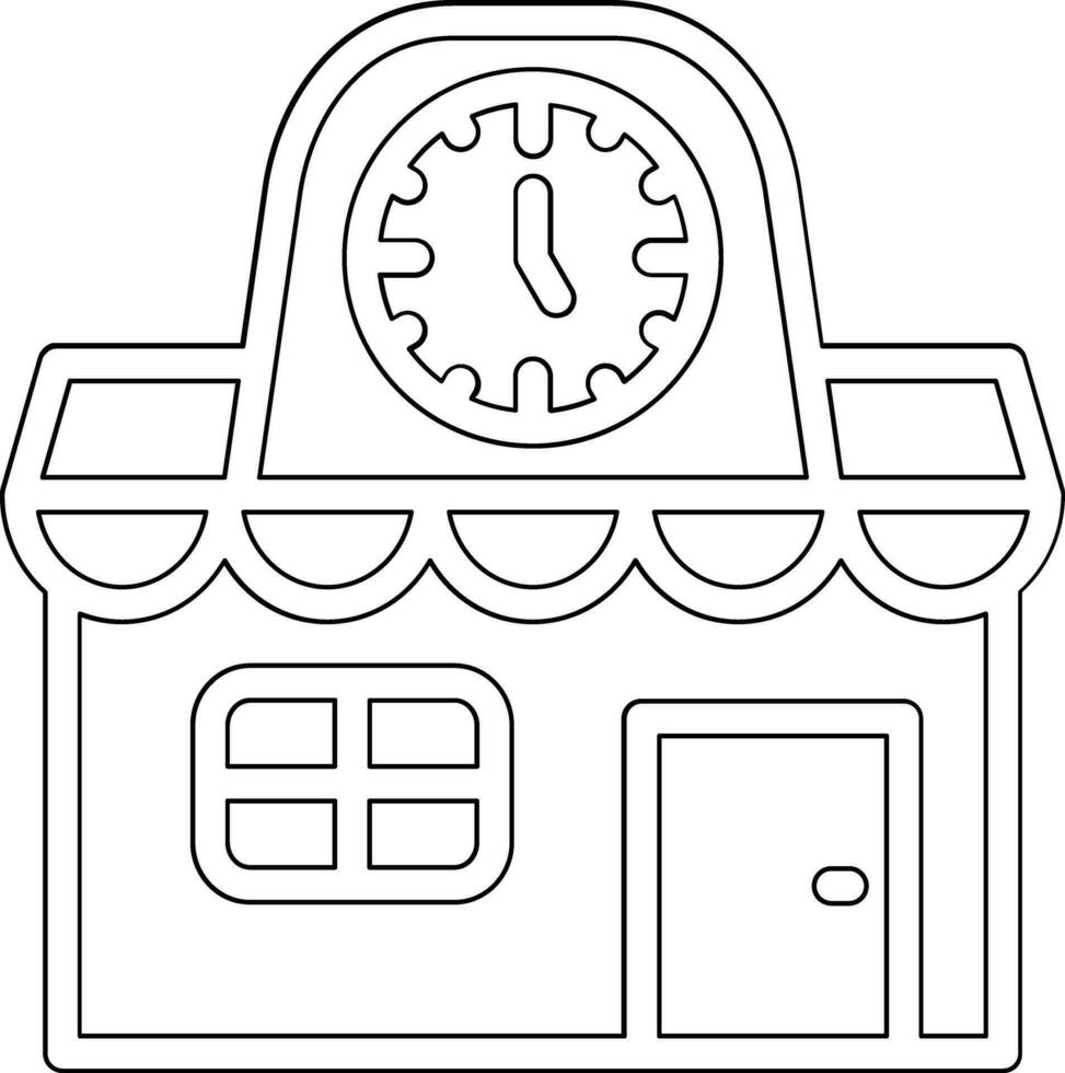 Clock Shop Vector Icon