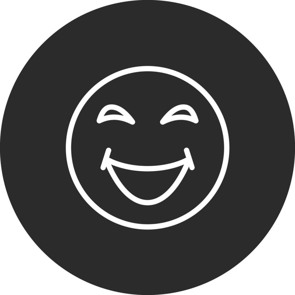 Grinning Squinting Face Vector Icon