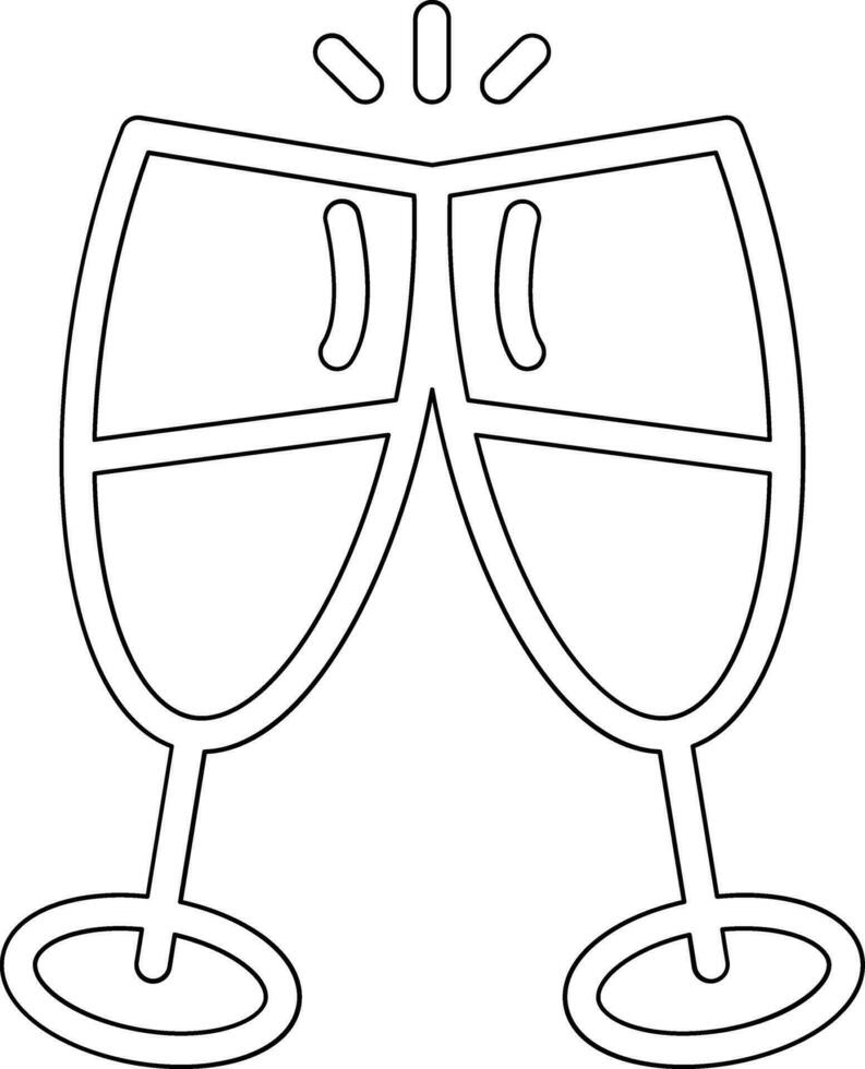 Drink Glasses Vector Icon