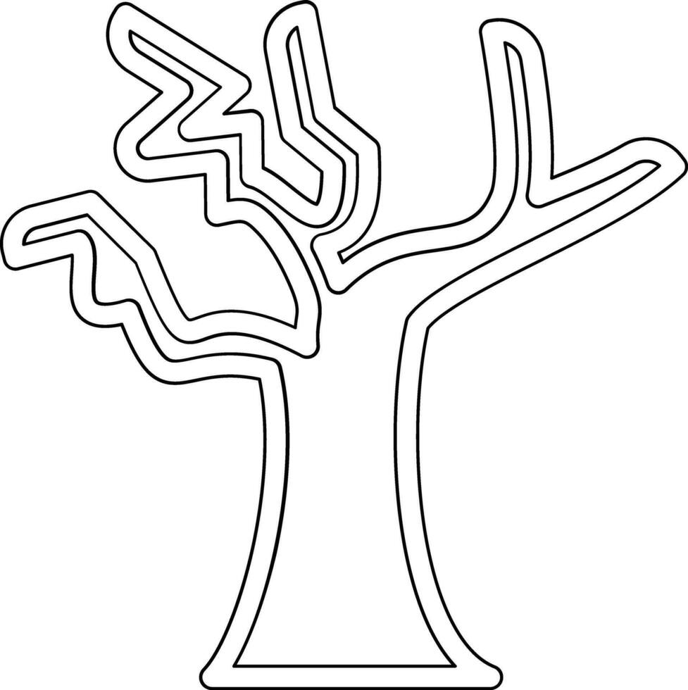 icono de vector de árbol seco