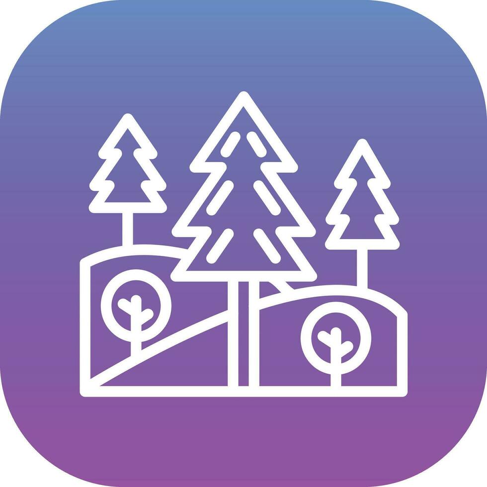 bosque paisaje vector icono