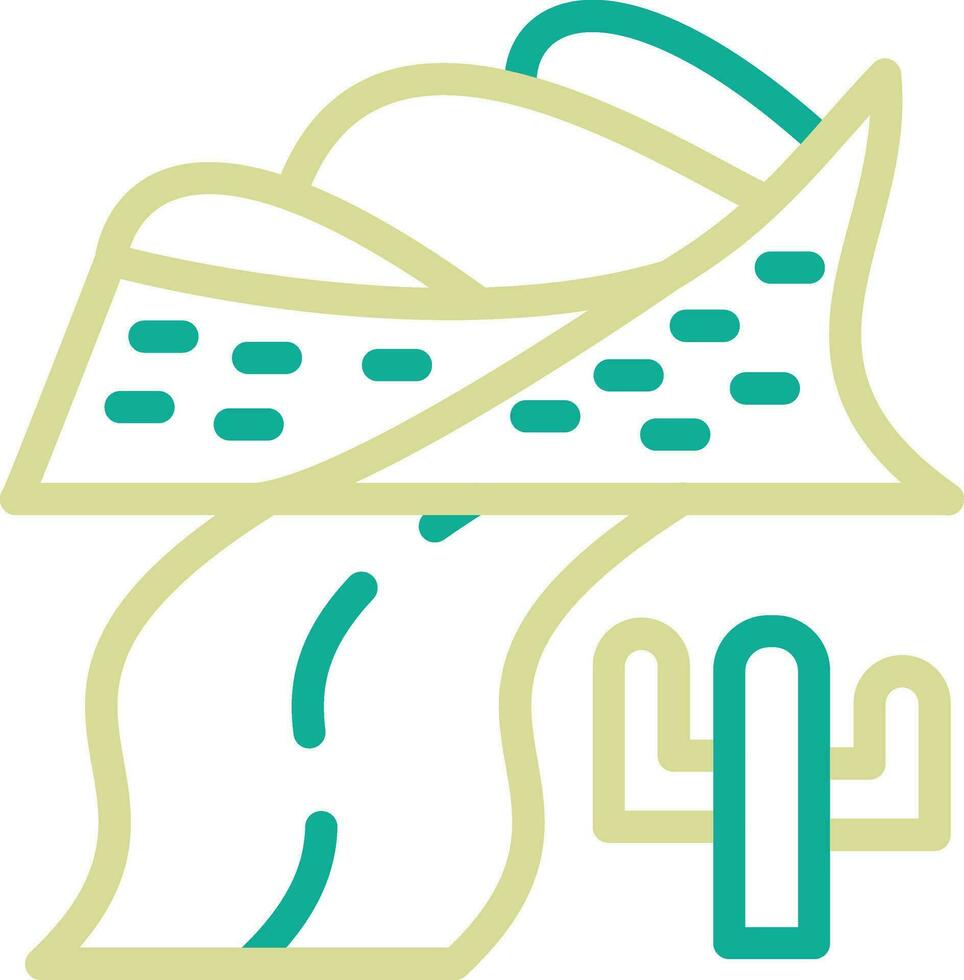 Desert Road Vector Icon