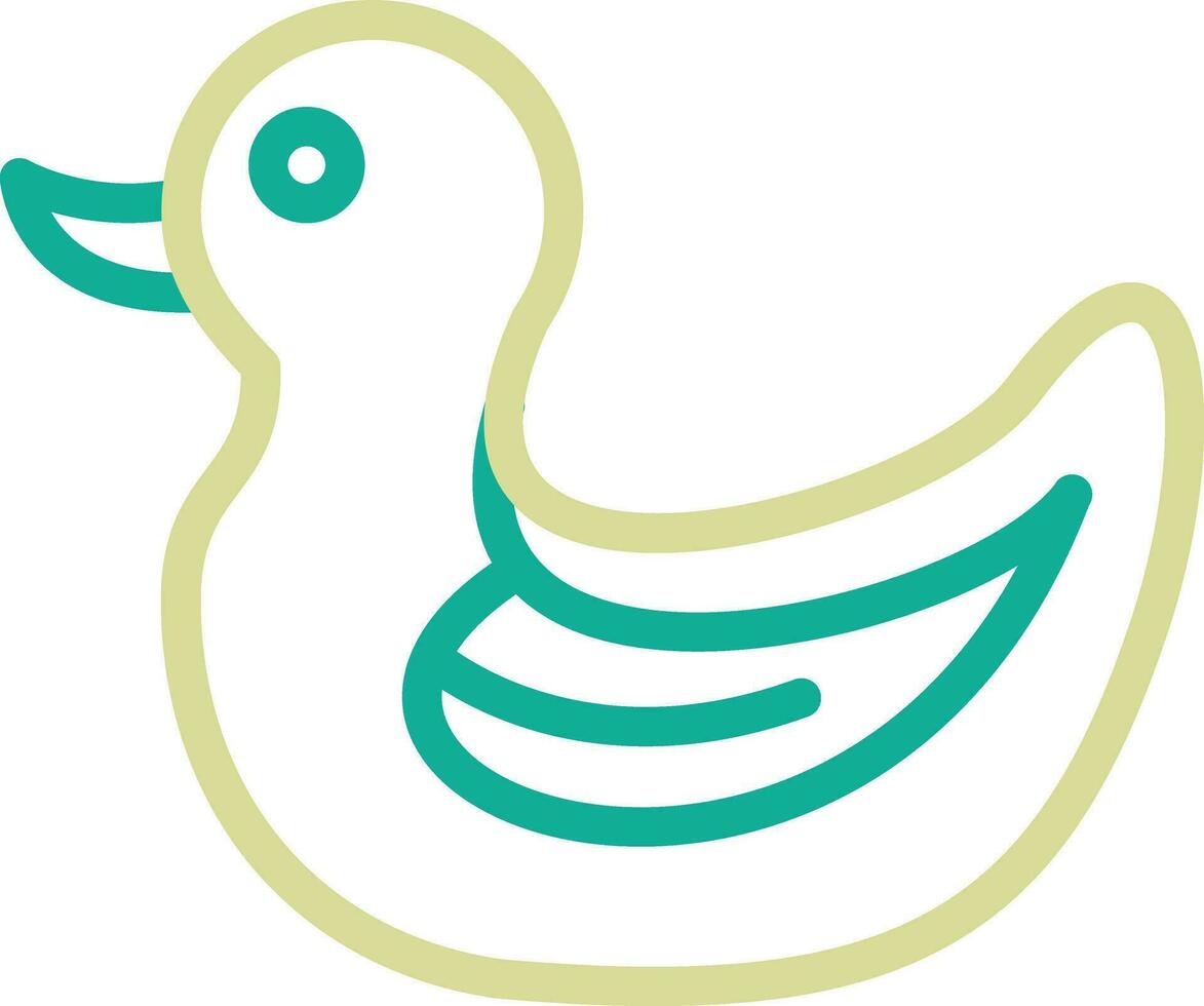 caucho Pato vector icono