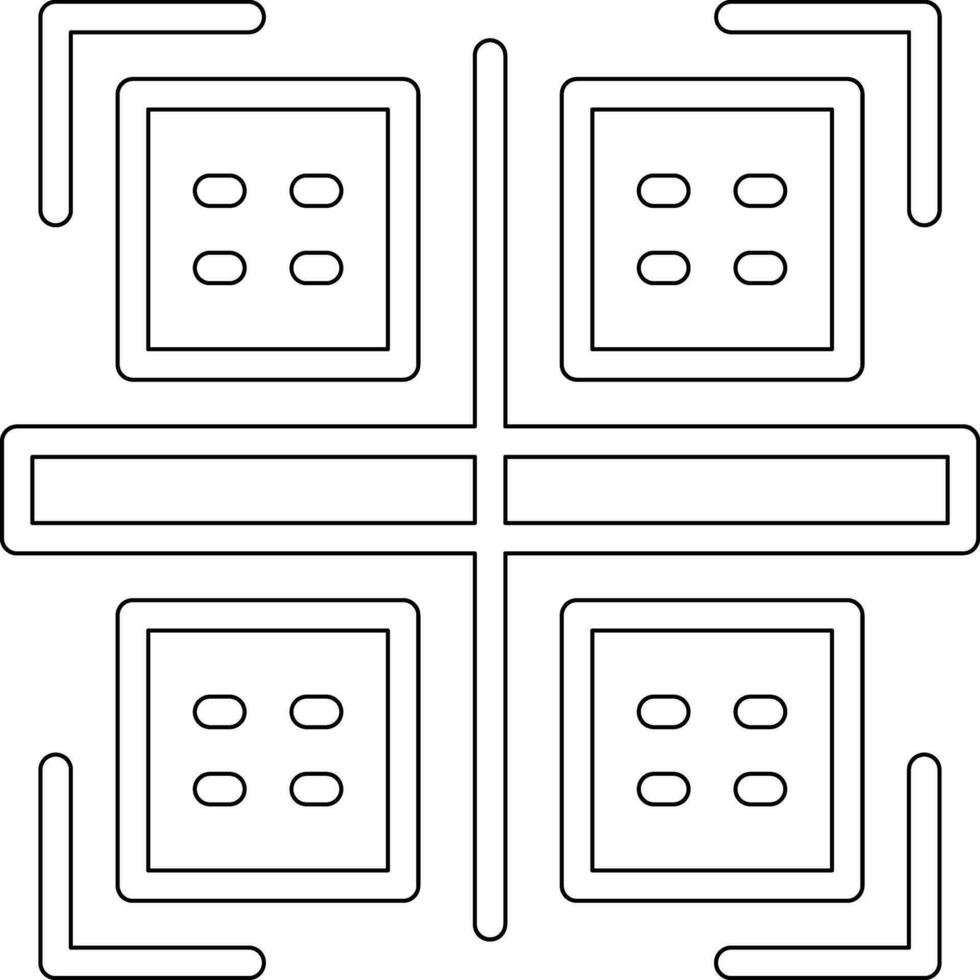 icono de vector de escáner de código de barras