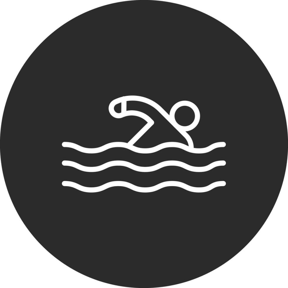 icono de vector de natación