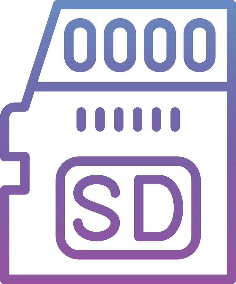 icono de vector de tarjeta sd