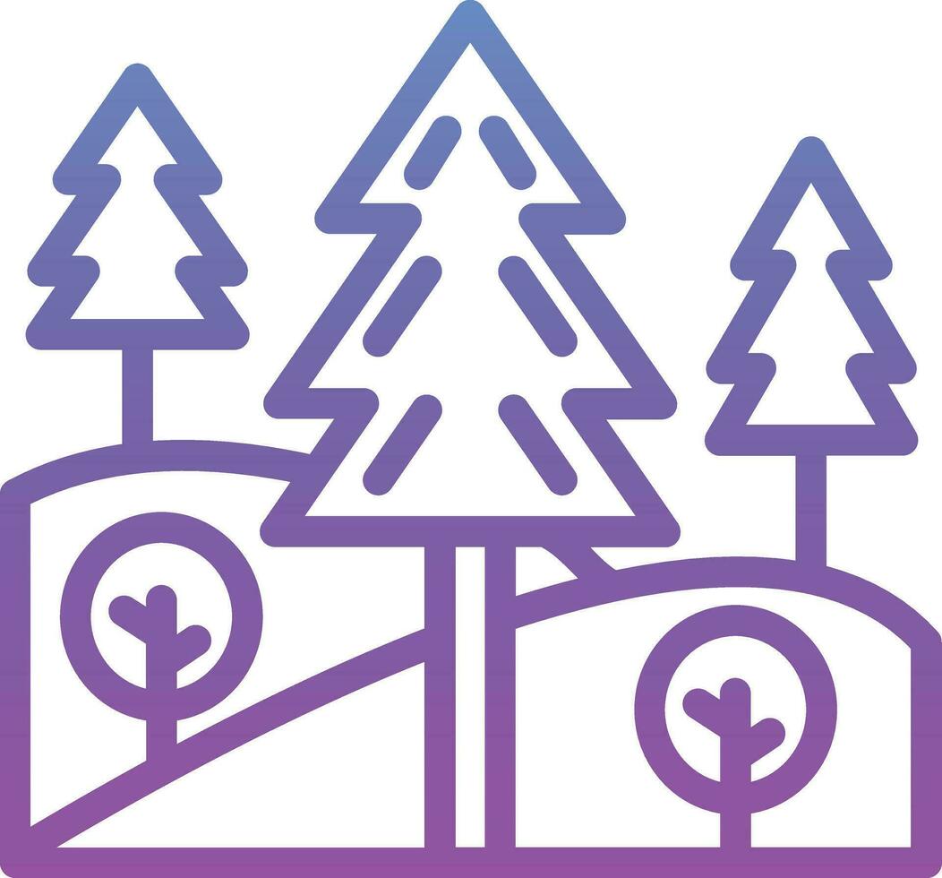 Forest Landscape Vector Icon