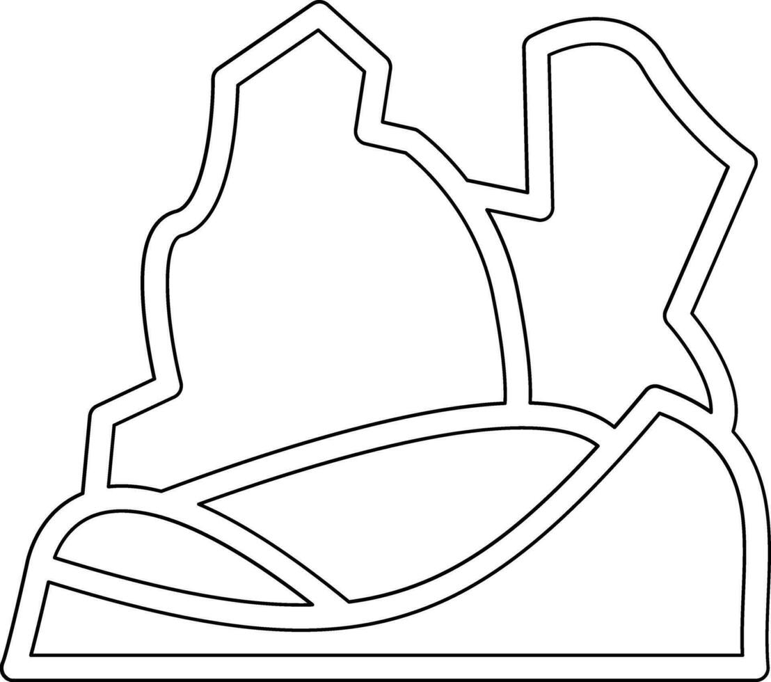 Desert Rocks Vector Icon