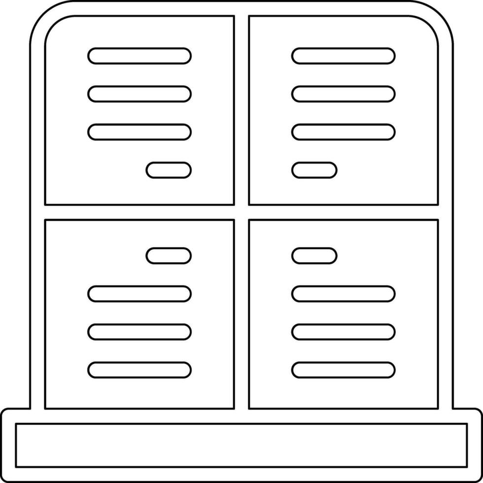 biblioteca armario vector icono