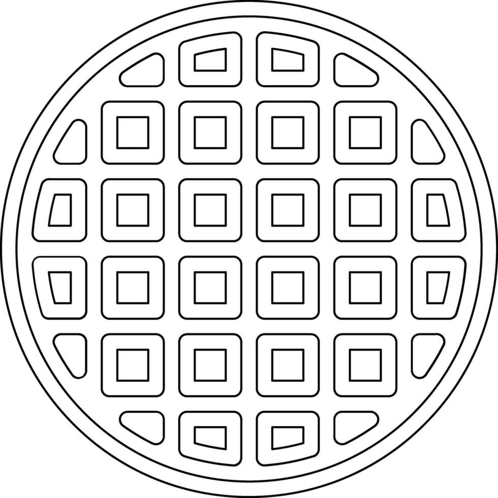 Waffle Vector Icon
