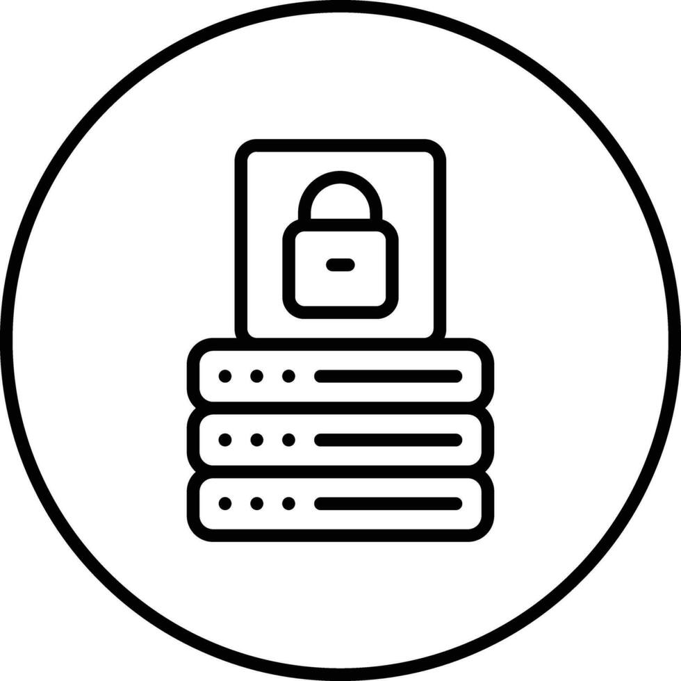 Database Lock Vector Icon