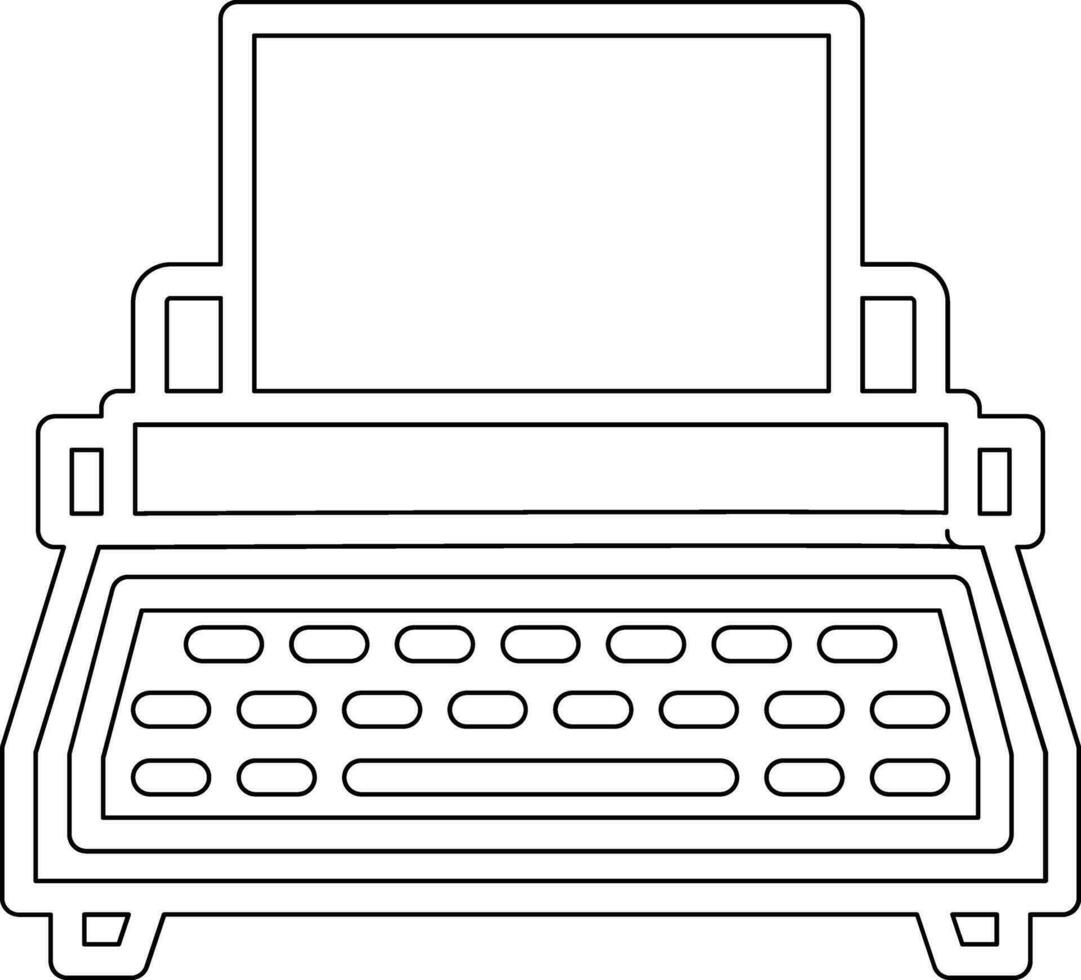 icono de vector de máquina de escribir