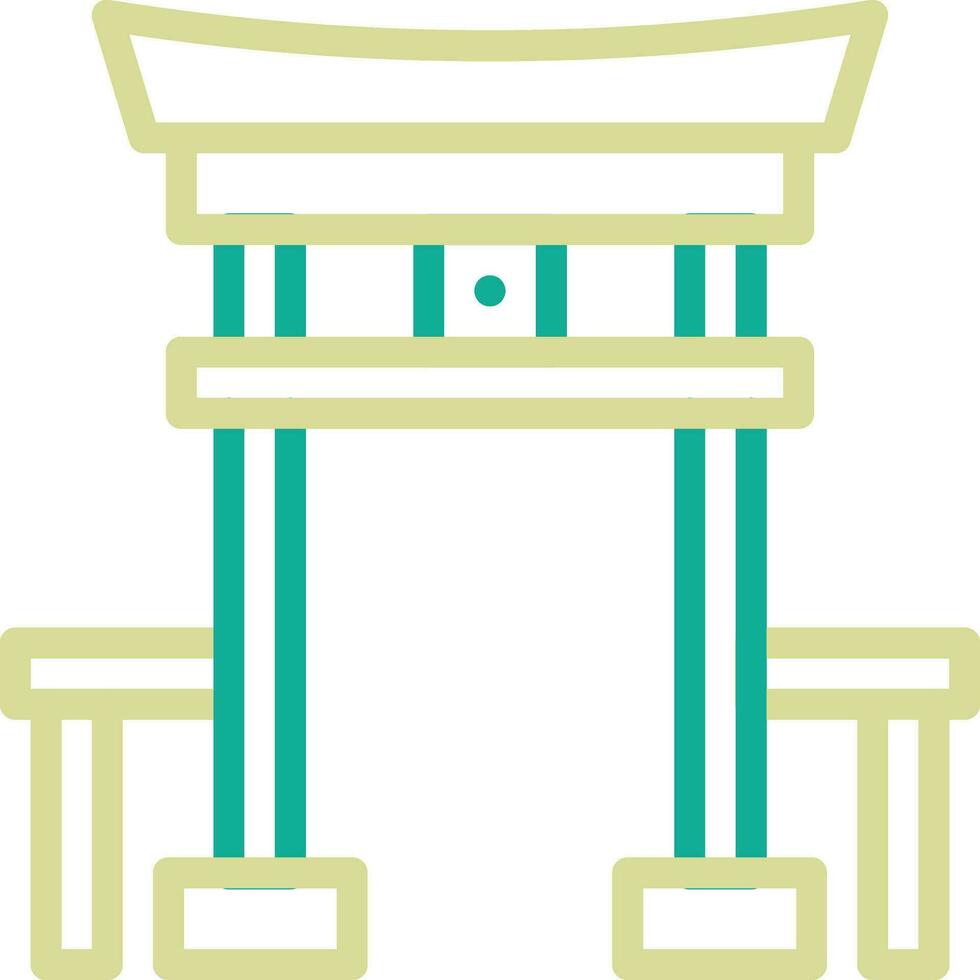 torii portón vector icono