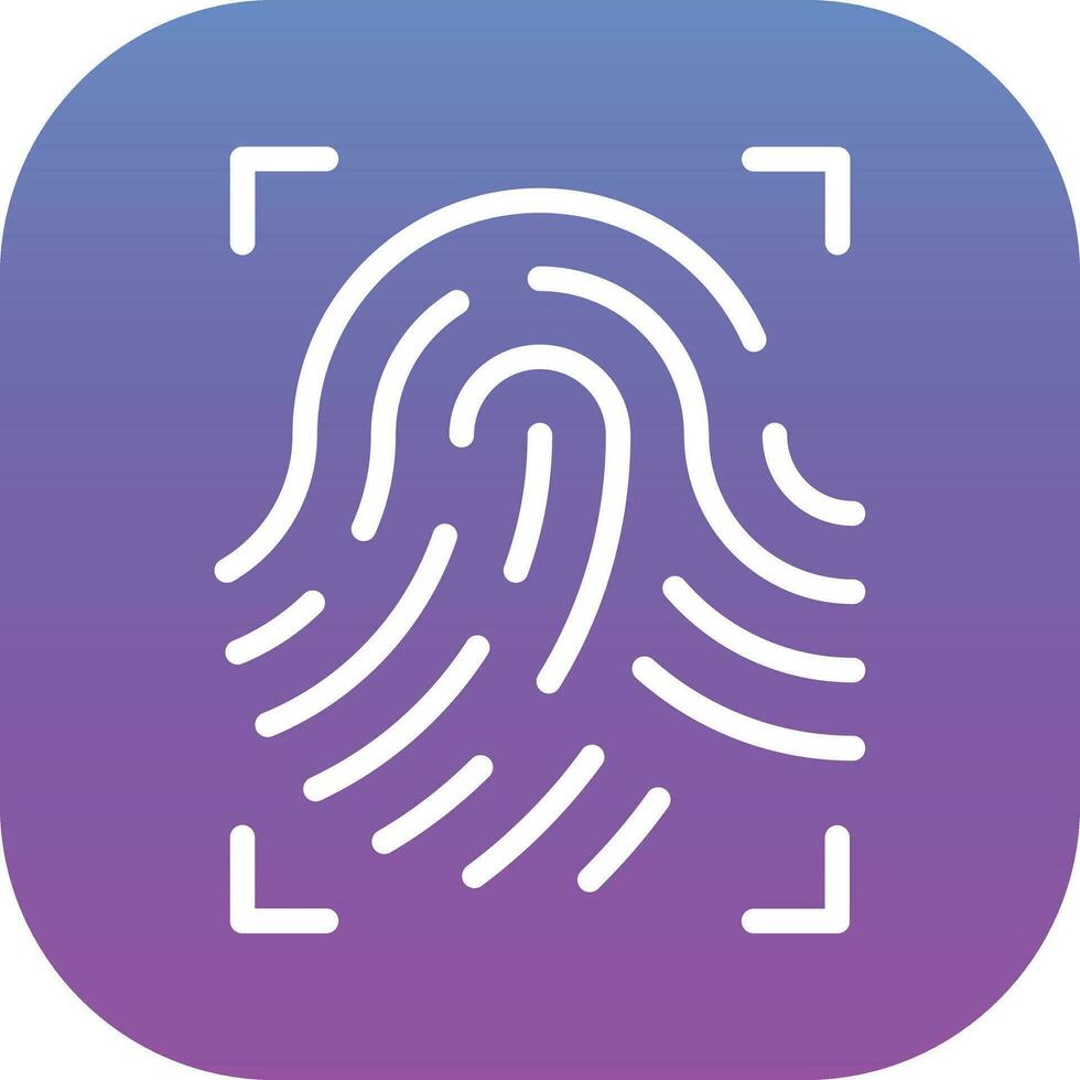 Fingerprint Scan Vector Icon