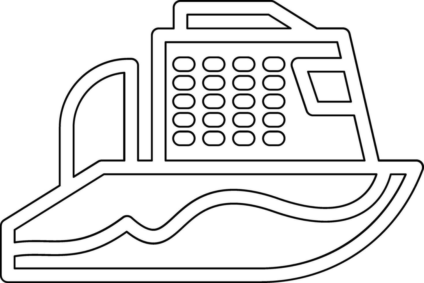 Ferry Boat Vector Icon