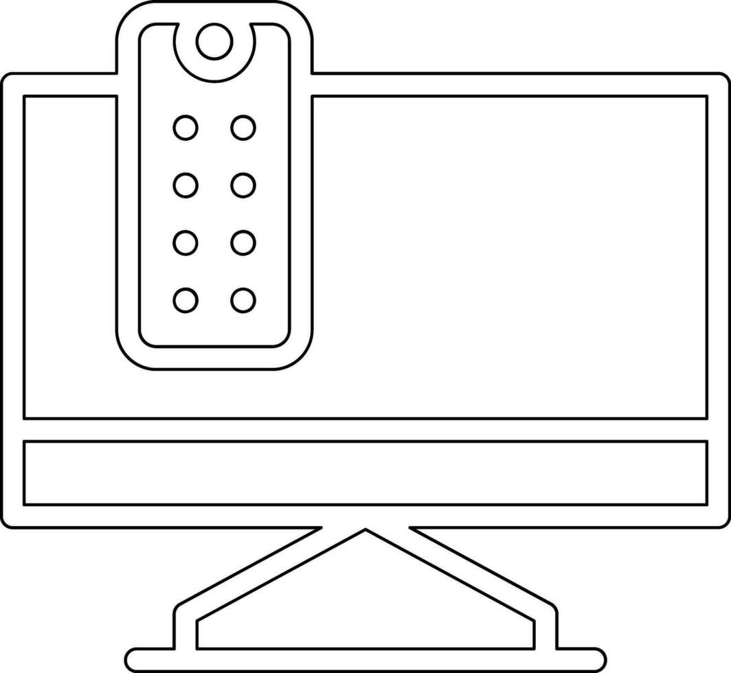 TV Monitor Vector Icon