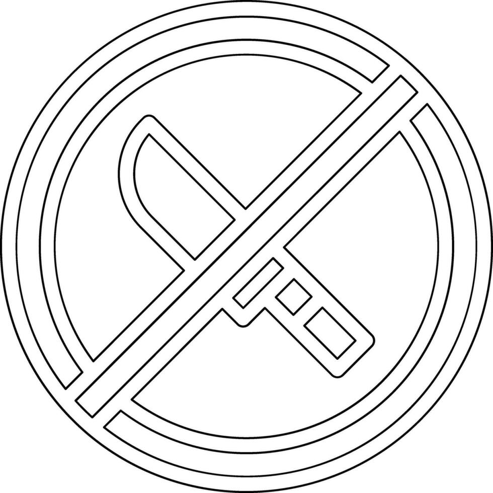 No Weapons Vector Icon