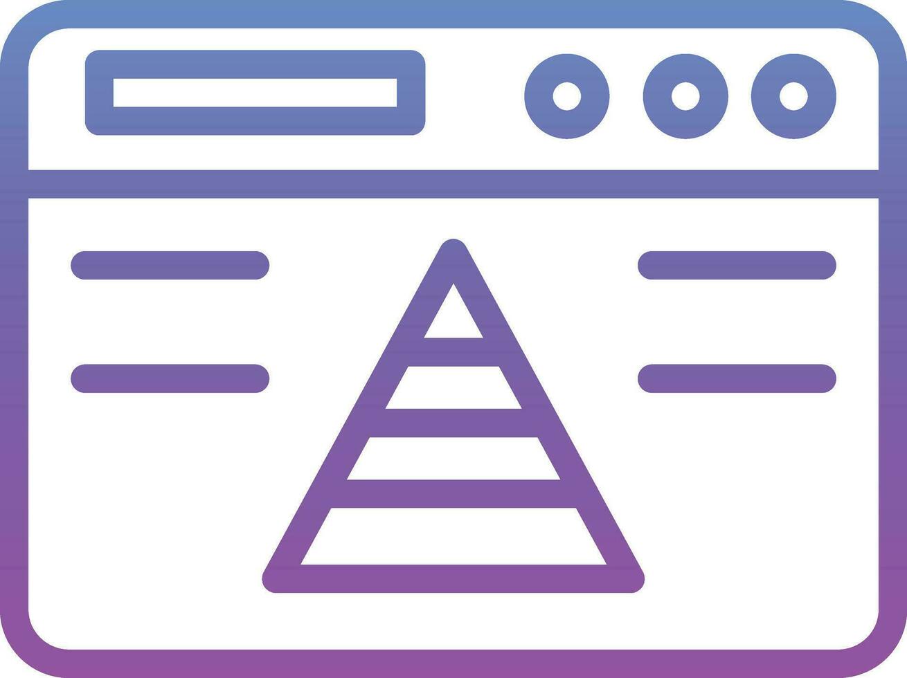 sitio web pirámide vector icono