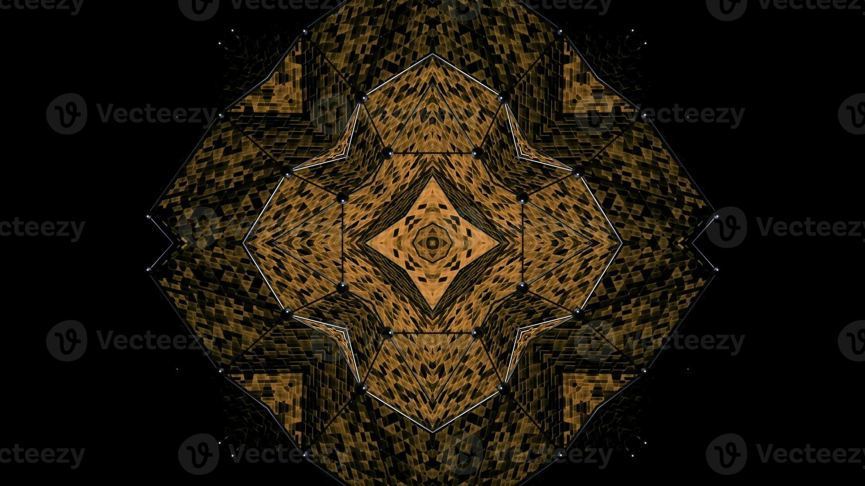 Psychedelic animation with hypnotic pattern of squares. Design. Kaleidoscopic animation of moving pattern with squares. Changing shapes of moving kaleidoscopic pattern photo