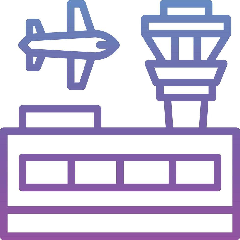 Airport Building Vector Icon