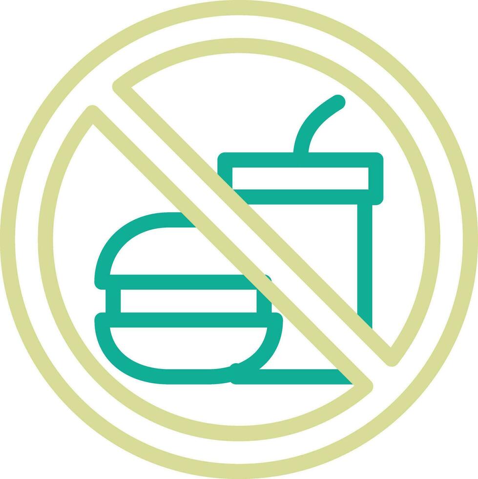 No Fast Food Vector Icon