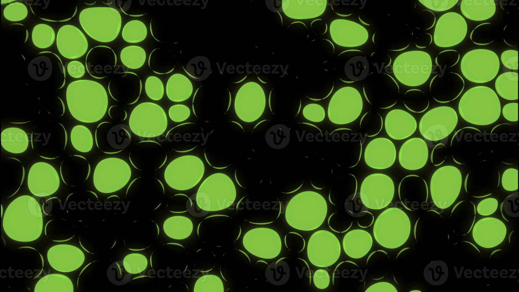 Background with neon flashing circles. Design. Bright neon circles blink on black background. Flashing background with round dots in retro electro pattern photo