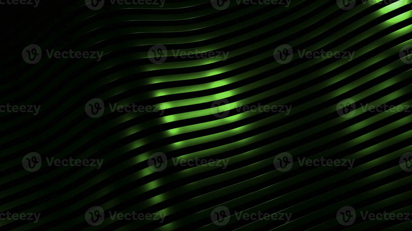 Striped background with moving waves. Design. Beautiful lines move in waves on black background. Striped lines with silky texture move in waves photo