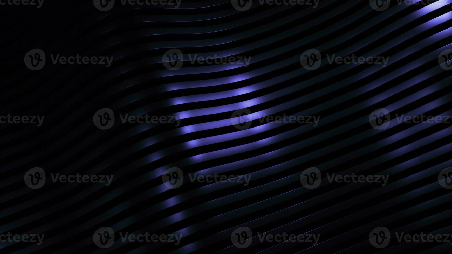 Striped background with moving waves. Design. Beautiful lines move in waves on black background. Striped lines with silky texture move in waves photo