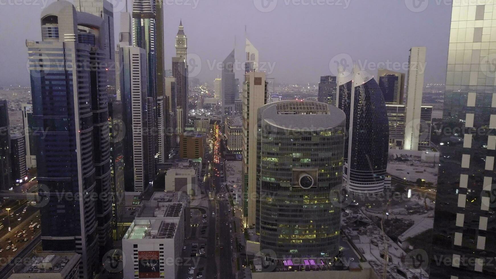 Aerial view from Dubai. Modern buildings. Futuristic aerial view of residential skyscrapers in the Dubai Marina walk. Dubai aerial skyline on a beautiful day photo