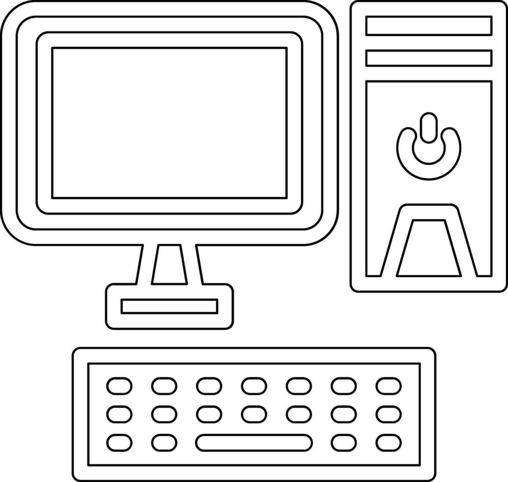 icono de vector de computadora