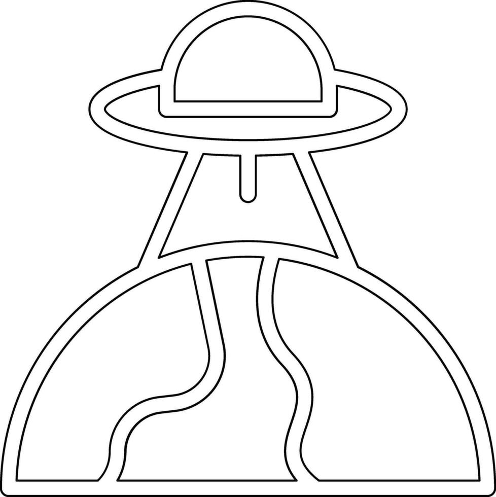 UFO Earth Vector Icon