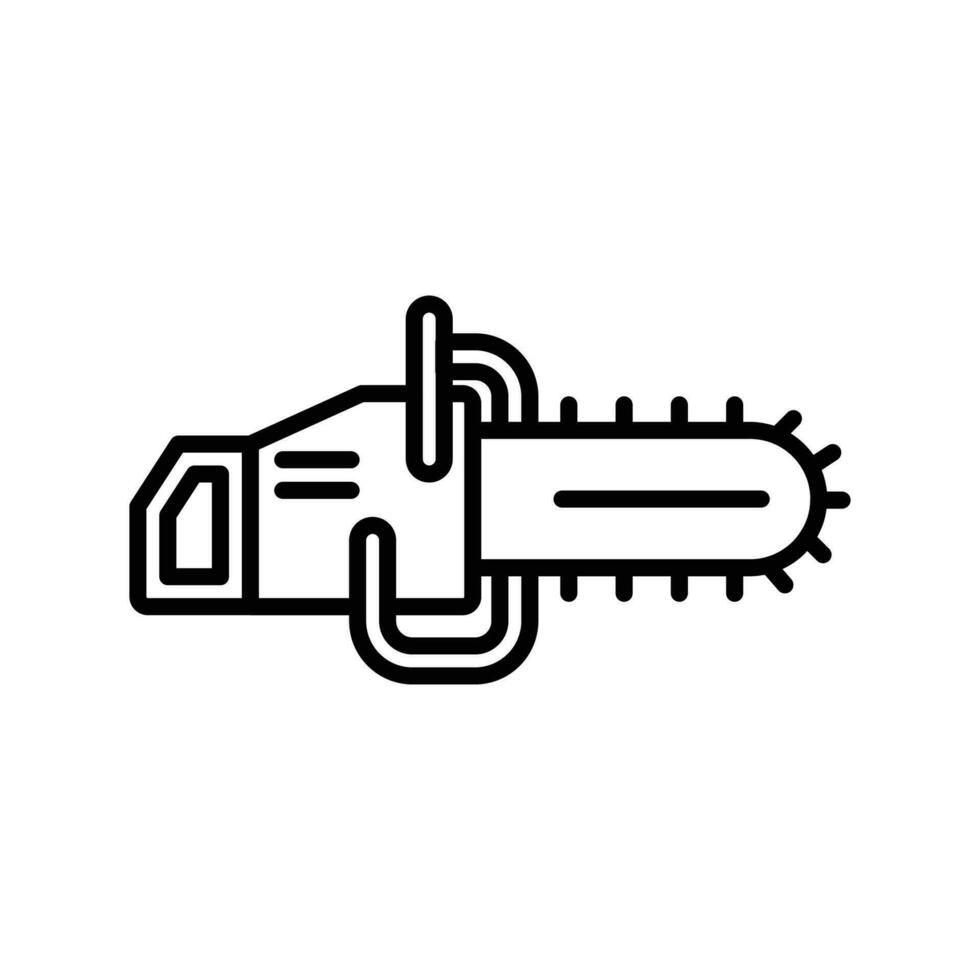 Chain Saw icon. outline icon vector