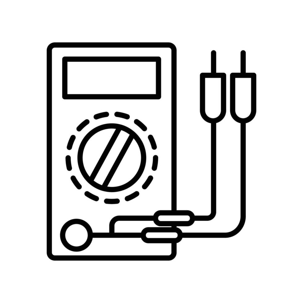 Volt Meter icon. outline icon vector